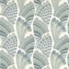blue animal embroideried fabric from Camengo