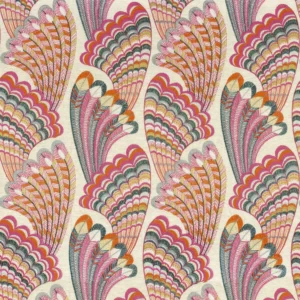 multicolour animal embroideried fabric from Camengo
