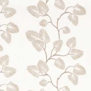 neutral botanical embroideried fabric from Camengo