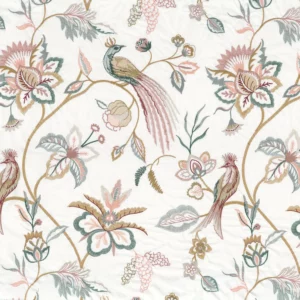 multicolour animal embroideried fabric from Camengo
