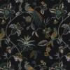 green animal embroideried fabric from Camengo