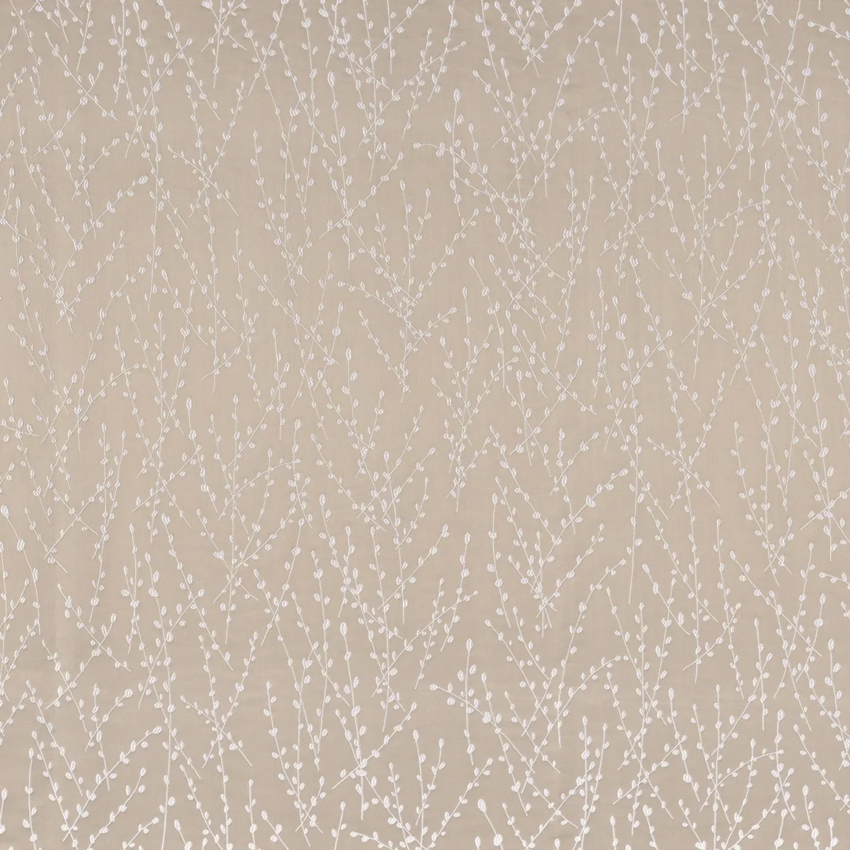 neutral botanical jacquard fabric from Camengo
