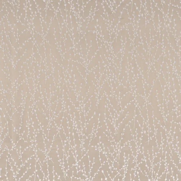 Brindille Fabric - Sable by neutral botanical jacquard fabric from Camengo
