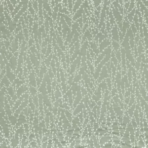 green botanical jacquard fabric from Camengo