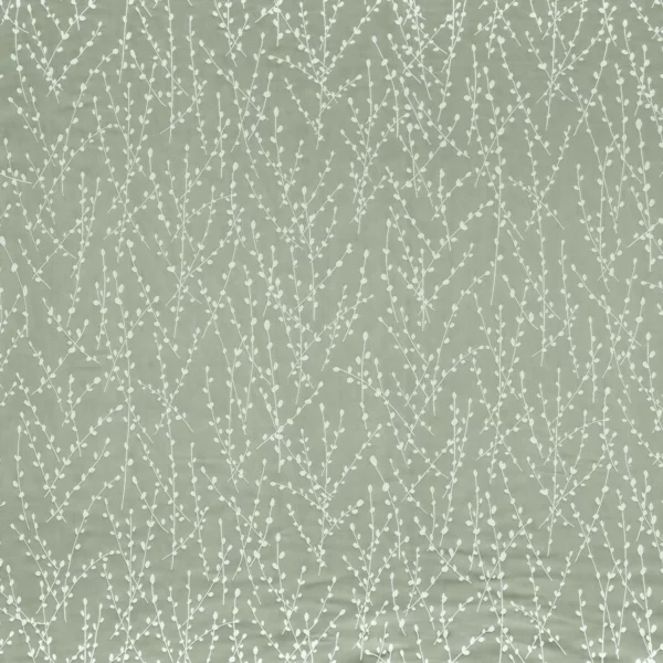 green botanical jacquard fabric from Camengo