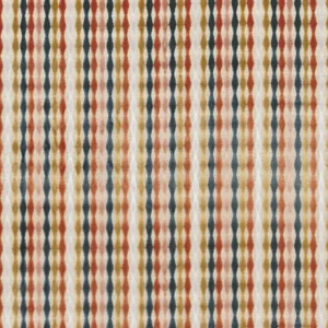 orange striped jacquard fabric from Camengo