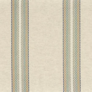 blue striped embroideried fabric from Camengo
