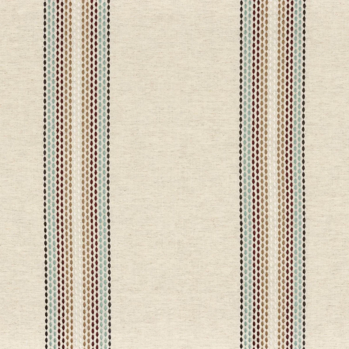 Lisere Fabric - Aubergine by blue striped embroideried fabric from Camengo