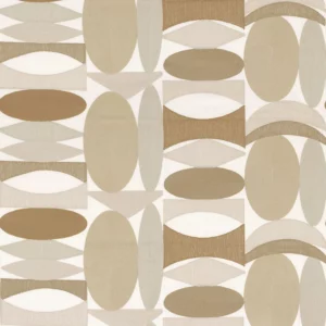 neutral retro embroideried fabric from Camengo