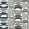 blue retro embroideried fabric from Camengo