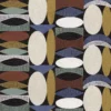 multicolour retro embroideried fabric from Camengo