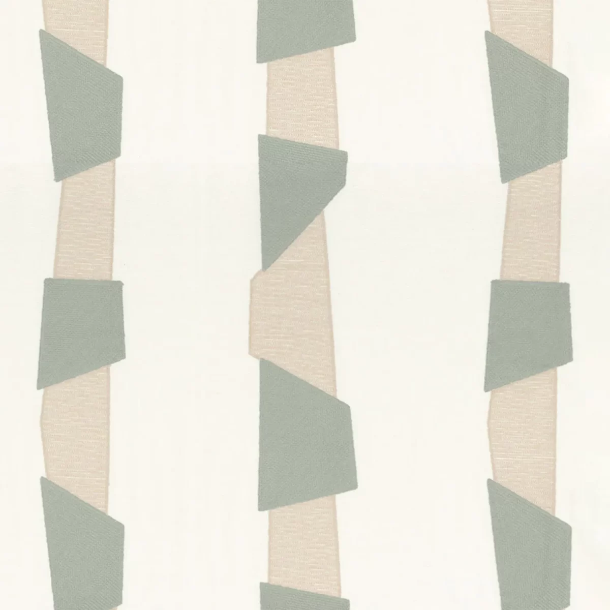blue striped embroideried fabric from Camengo