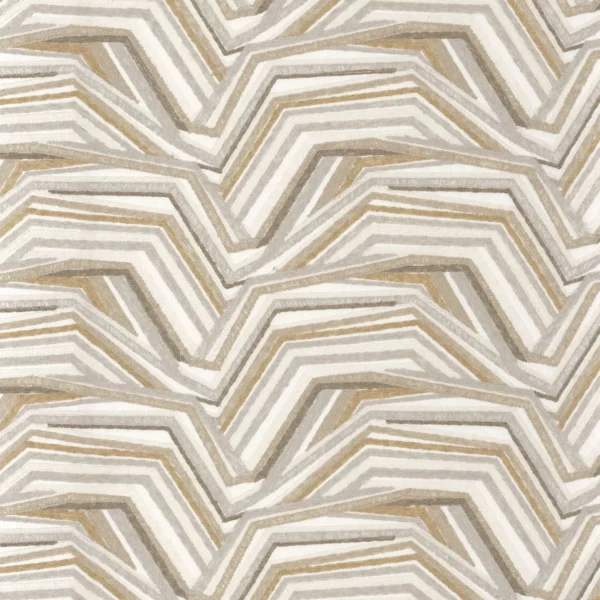 Wakan Fabric - Naturel by neutral contemporary embroideried fabric from Camengo