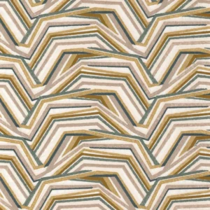 yellow contemporary embroideried fabric from Camengo
