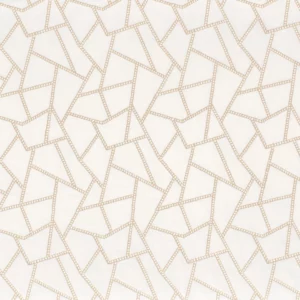 neutral geometric embroideried fabric from Camengo