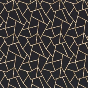 black-grey geometric embroideried fabric from Camengo
