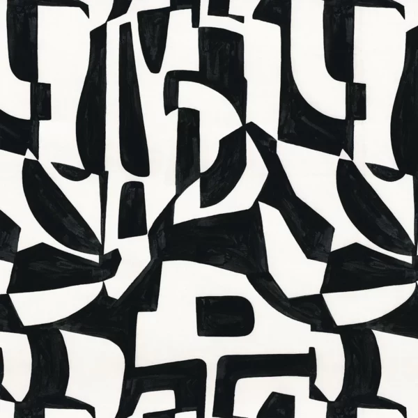 Miwok Fabric - Noir by black-grey contemporary linen fabric from Camengo