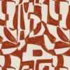orange contemporary linen fabric from Camengo