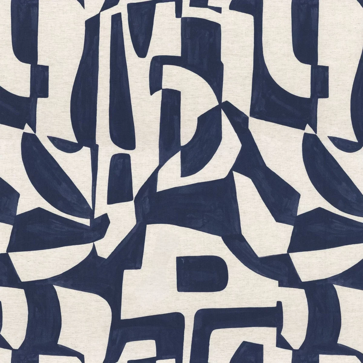 blue contemporary linen fabric from Camengo