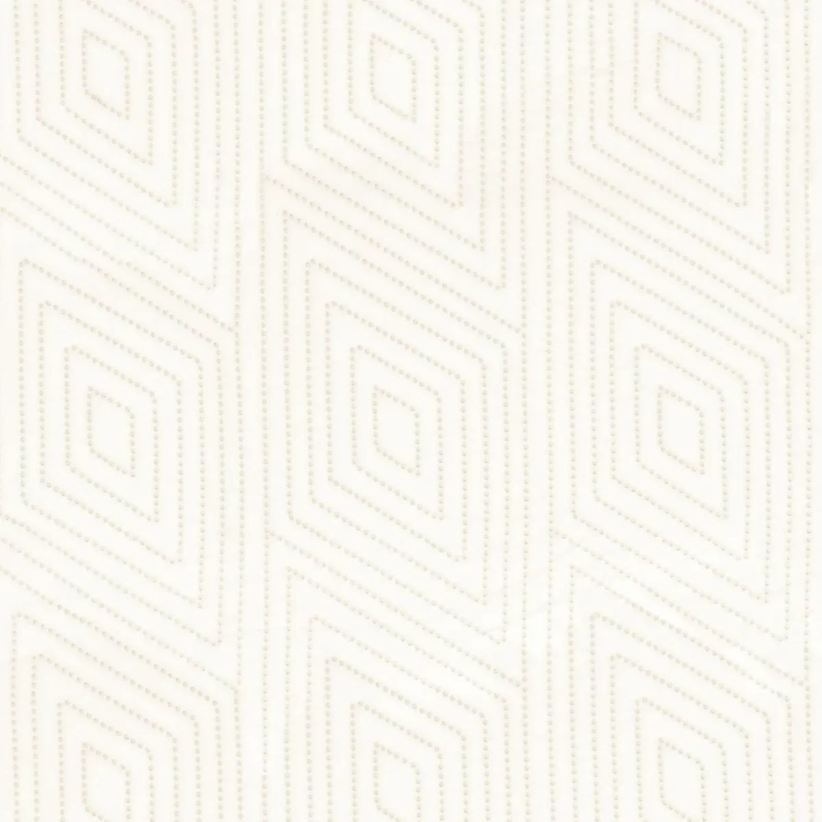 white geometric embroideried fabric from Camengo