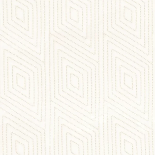 Fetiche Fabric - Blanc by white geometric embroideried fabric from Camengo