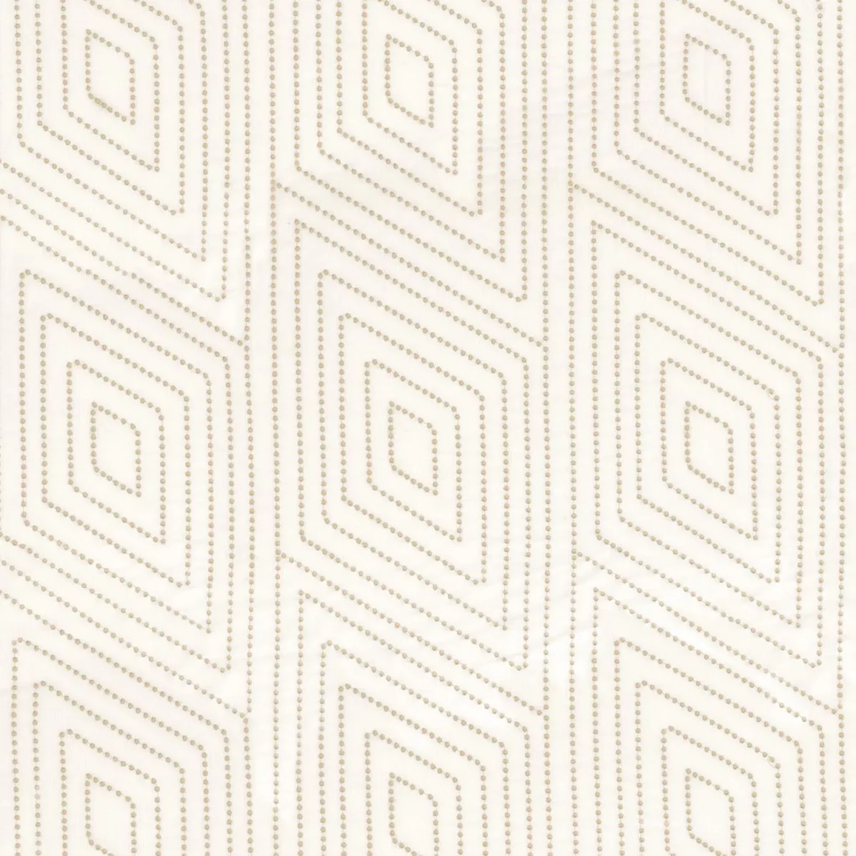 Fetiche Fabric - Lin by neutral geometric embroideried fabric from Camengo