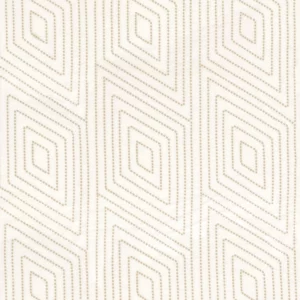 neutral geometric embroideried fabric from Camengo
