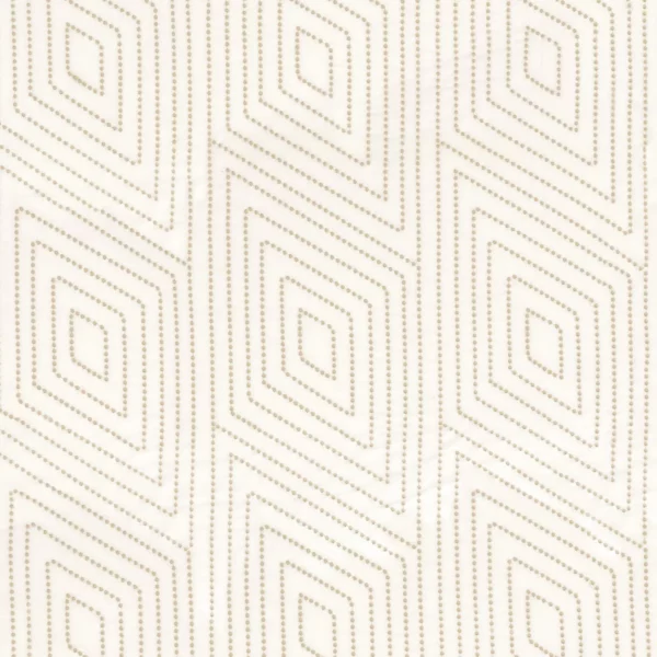Fetiche Fabric - Lin by neutral geometric embroideried fabric from Camengo