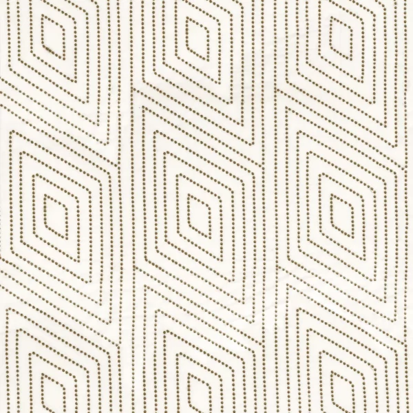 Fetiche Fabric - Cuivre by neutral geometric embroideried fabric from Camengo