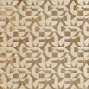 neutral geometric cotton fabric from Camengo