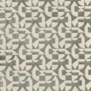 black-grey geometric cotton fabric from Camengo