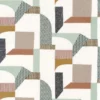 multicolour contemporary embroideried fabric from Camengo