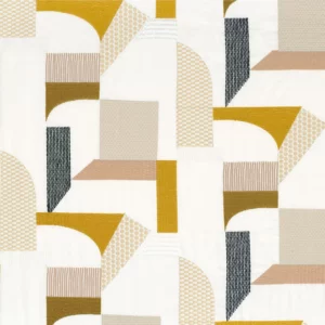 neutral contemporary embroideried fabric from Camengo