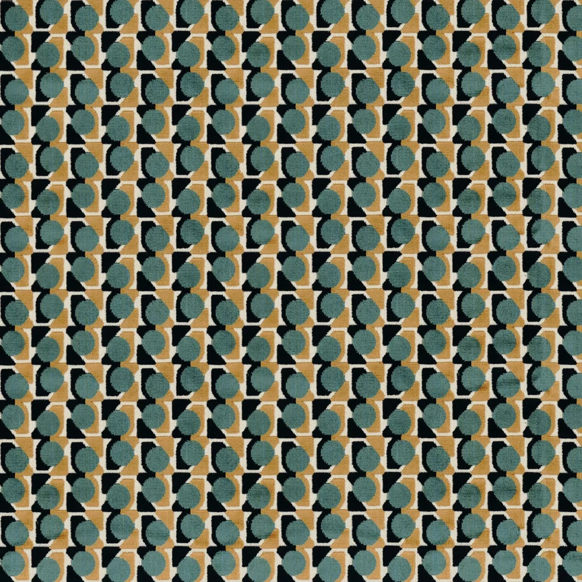Capsule Fabric - Givre by green spotted jacquard fabric from Camengo