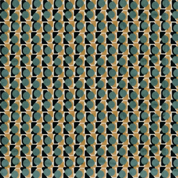 Capsule Fabric - Givre by green spotted jacquard fabric from Camengo