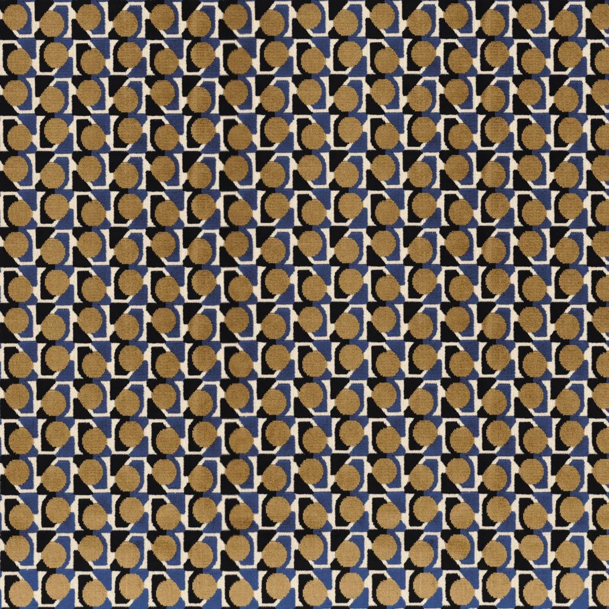 Capsule Fabric - Navy by brown spotted jacquard fabric from Camengo