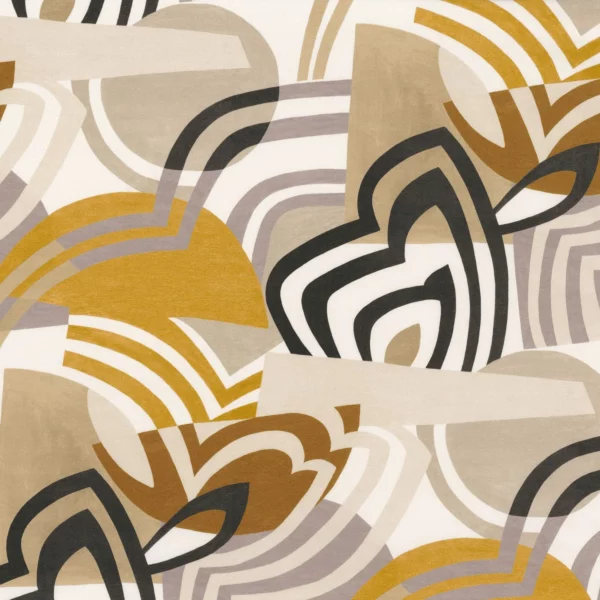 Hook Fabric - Parme by brown contemporary cotton fabric from Camengo