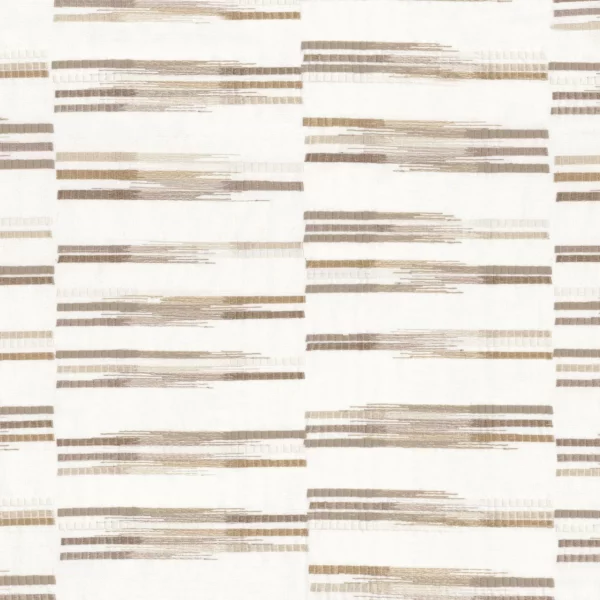 neutral striped embroideried fabric from Camengo
