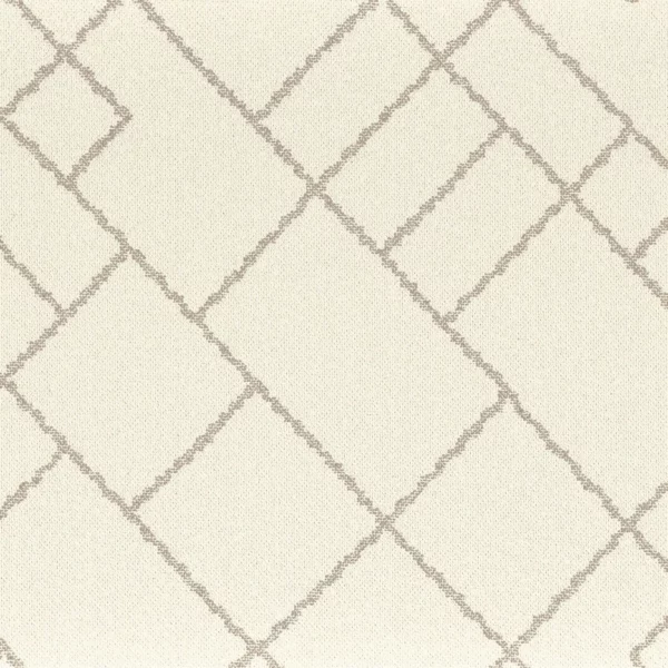 Lapili Fabric - Craie by white geometric jacquard fabric from Camengo