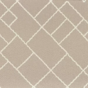 neutral geometric jacquard fabric from Camengo