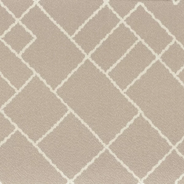 neutral geometric jacquard fabric from Camengo