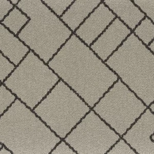 black-grey geometric jacquard fabric from Camengo