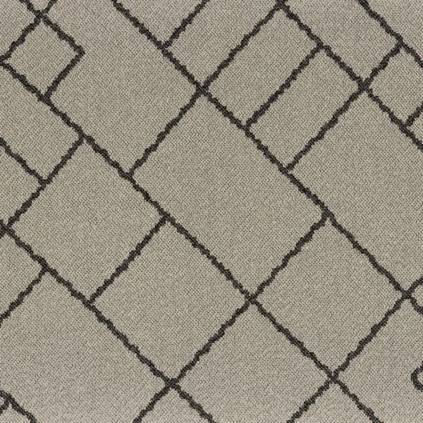 Lapili Fabric - Ardoise by black-grey geometric jacquard fabric from Camengo