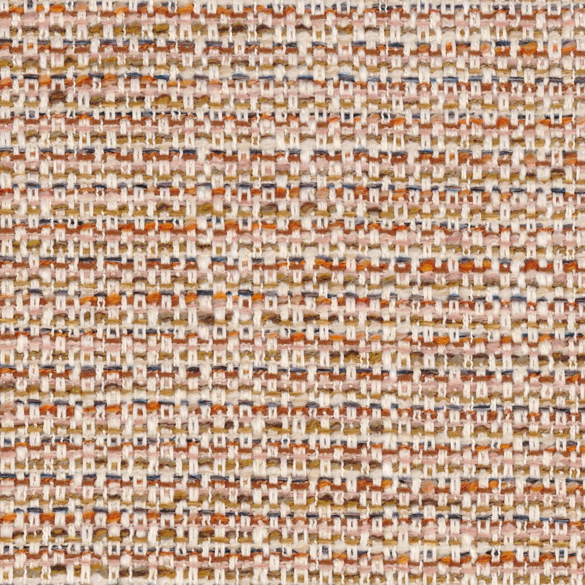 Navajo Fabric - Terracotta by orange plain woven fabric from Camengo