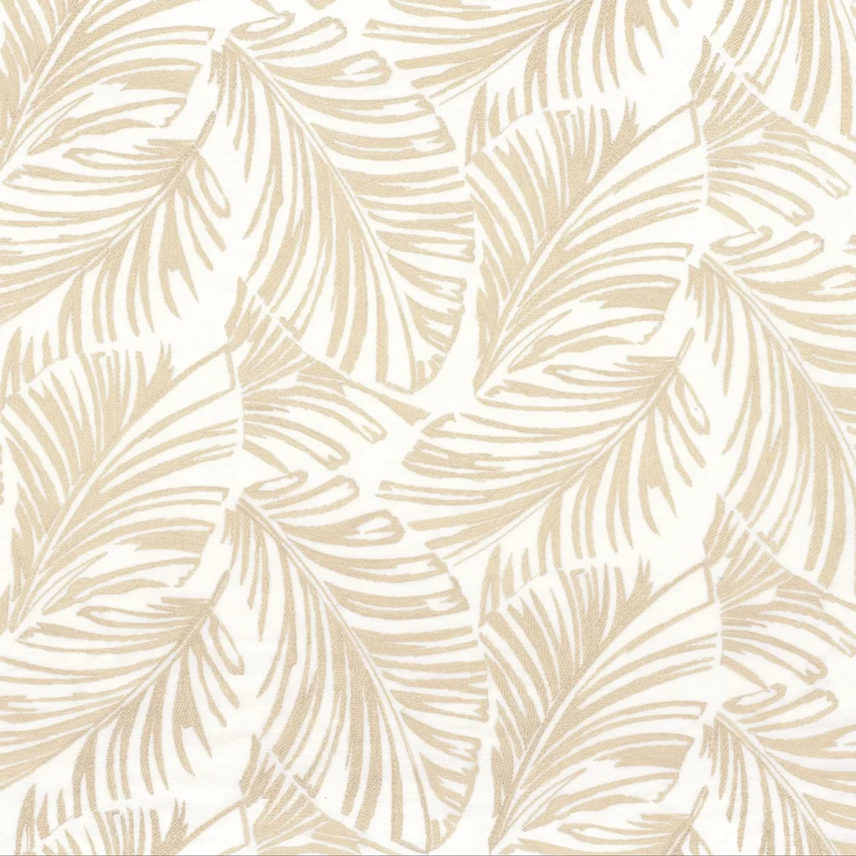 Vivace Fabric - Nacre by neutral botanical embroideried fabric from Camengo