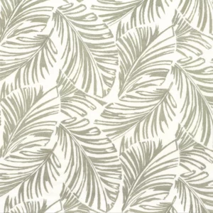 green botanical embroideried fabric from Camengo
