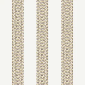 yellow striped embroideried fabric from Camengo