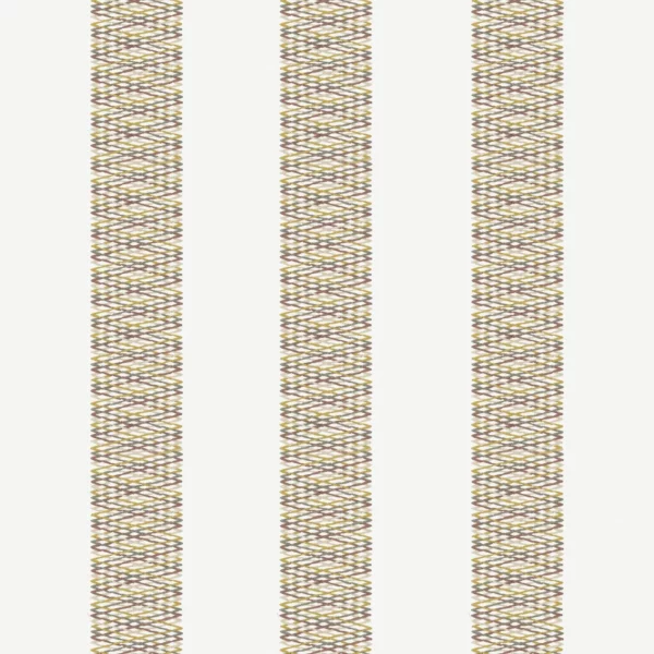 Rameau Fabric - Safran by yellow striped embroideried fabric from Camengo