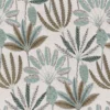 blue botanical jacquard fabric from Camengo