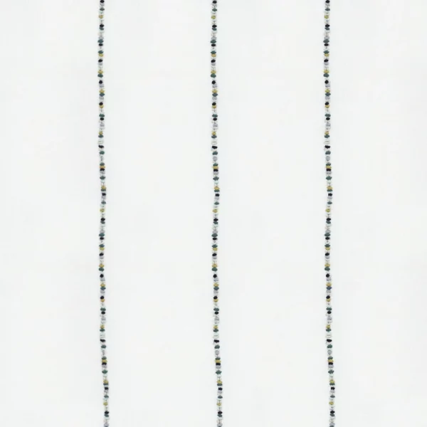 Ombelle Fabric - Jade by blue striped voile-sheer fabric from Camengo
